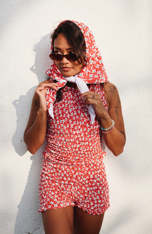Red Flower Power Co Ord