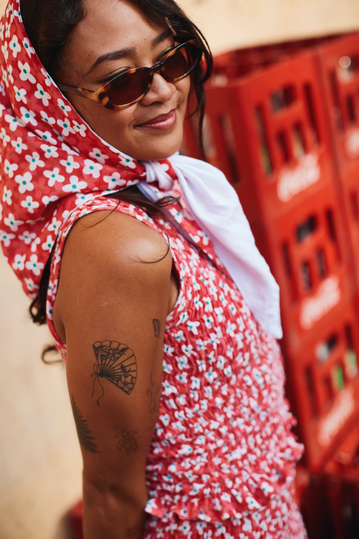 Red Flower Power Co Ord